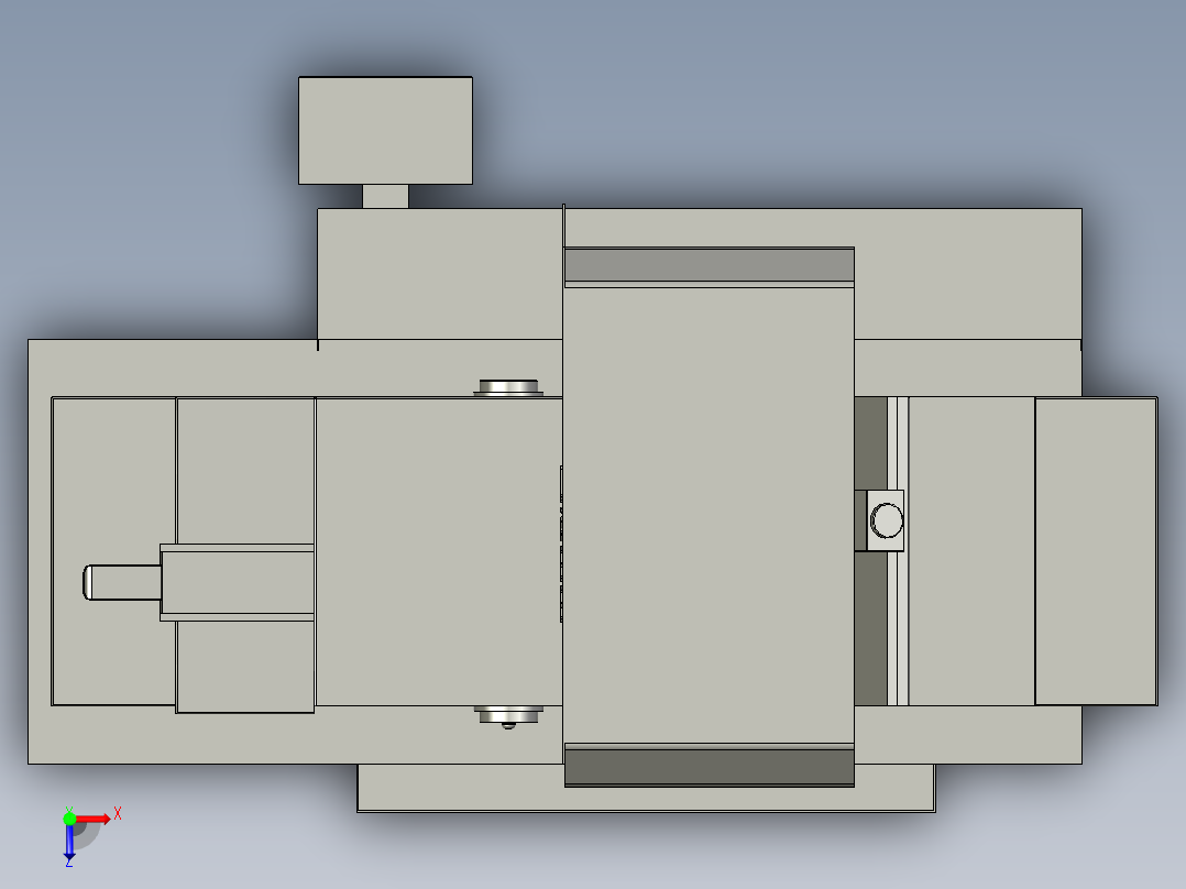 M11250无心磨床明星机床-BQL01中段俯视图