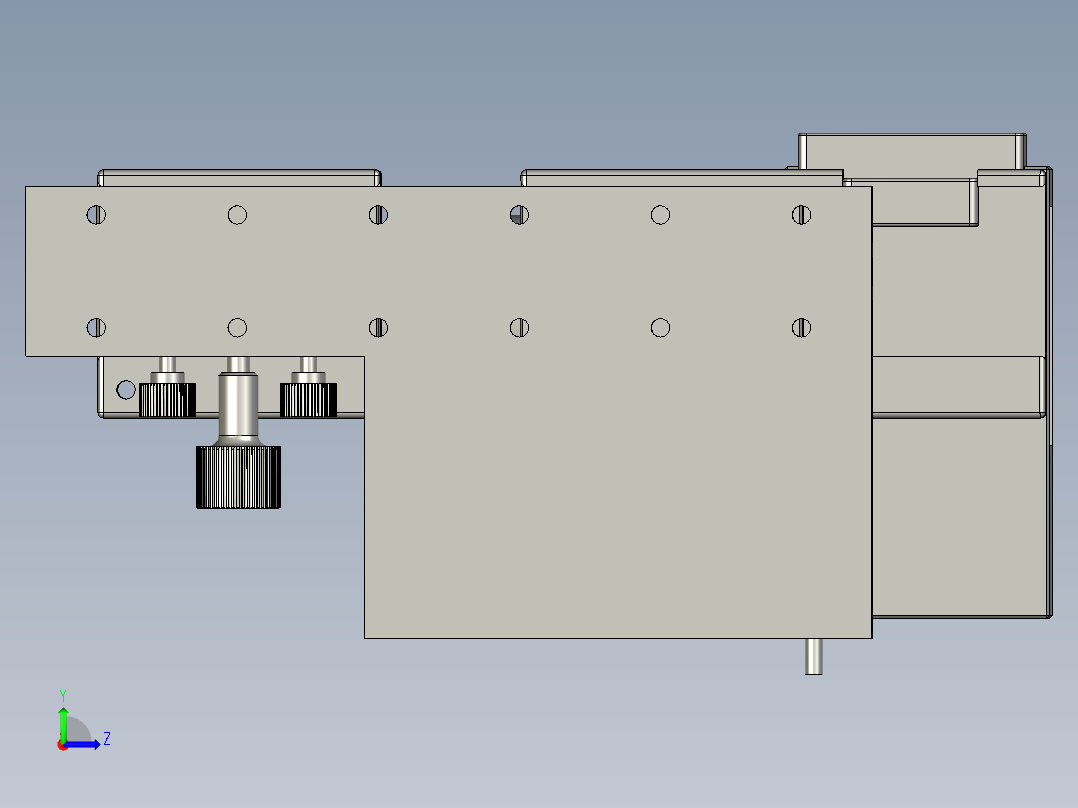 CCD组件-齿轨滑台2左视图