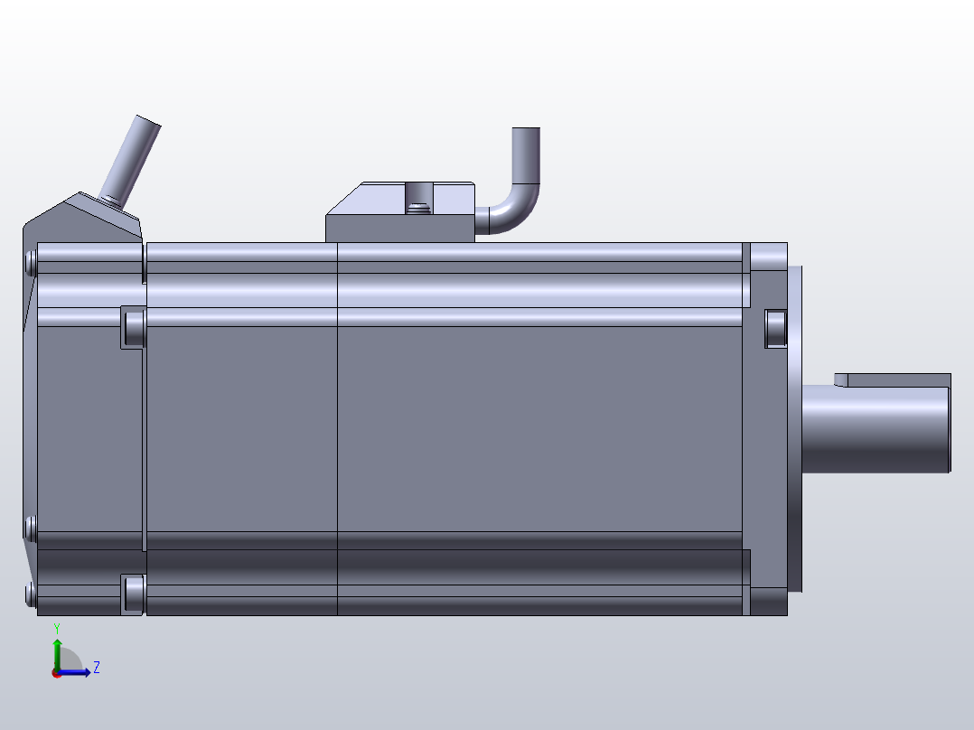 750W 松下伺服电机左视图