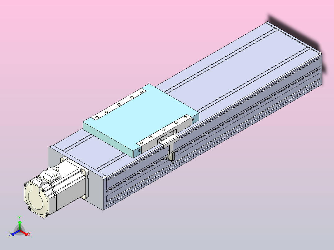 滚珠丝杠直线轴带导轨全封闭TPA-HCR-175D-2510C-L350-M-C-P75-N3主视图