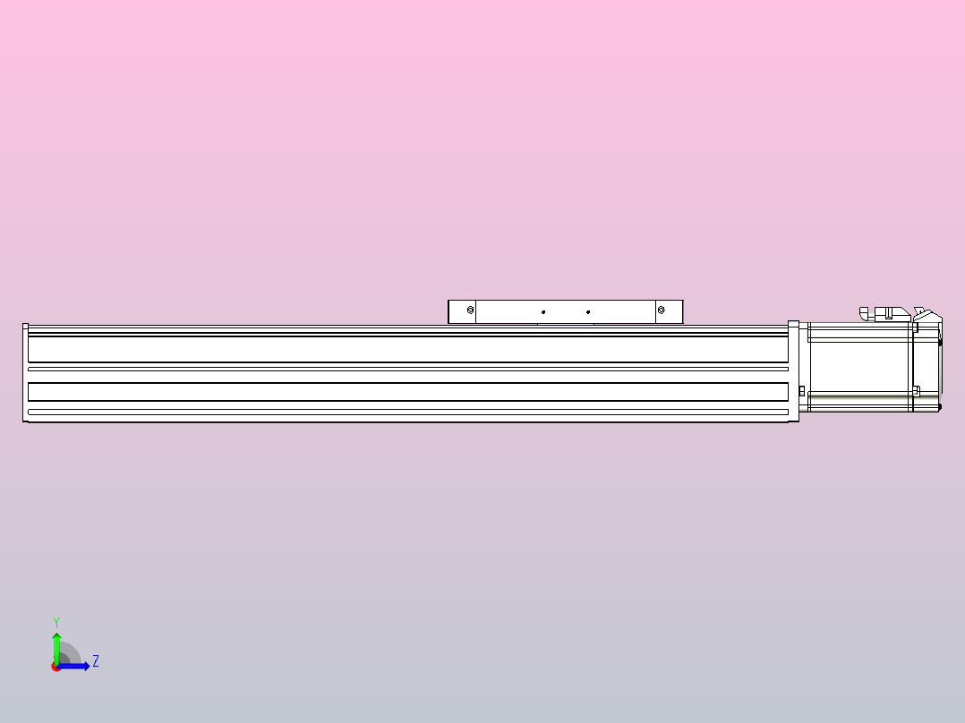 滚珠丝杠直线轴带导轨全封闭TPA-HCR-175D-2510C-L350-M-C-P75-N3左视图