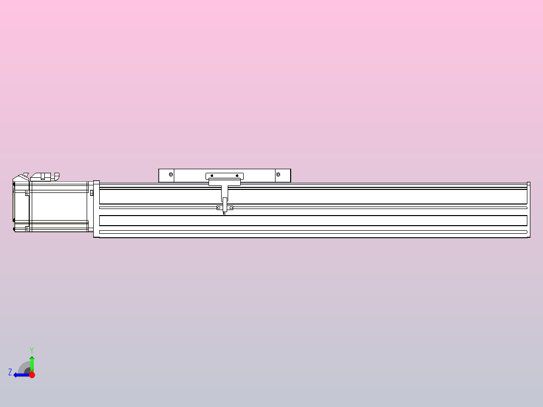 滚珠丝杠直线轴带导轨全封闭TPA-HCR-175D-2510C-L350-M-C-P75-N3右视图