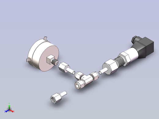 压力变送器正等轴测缩略图