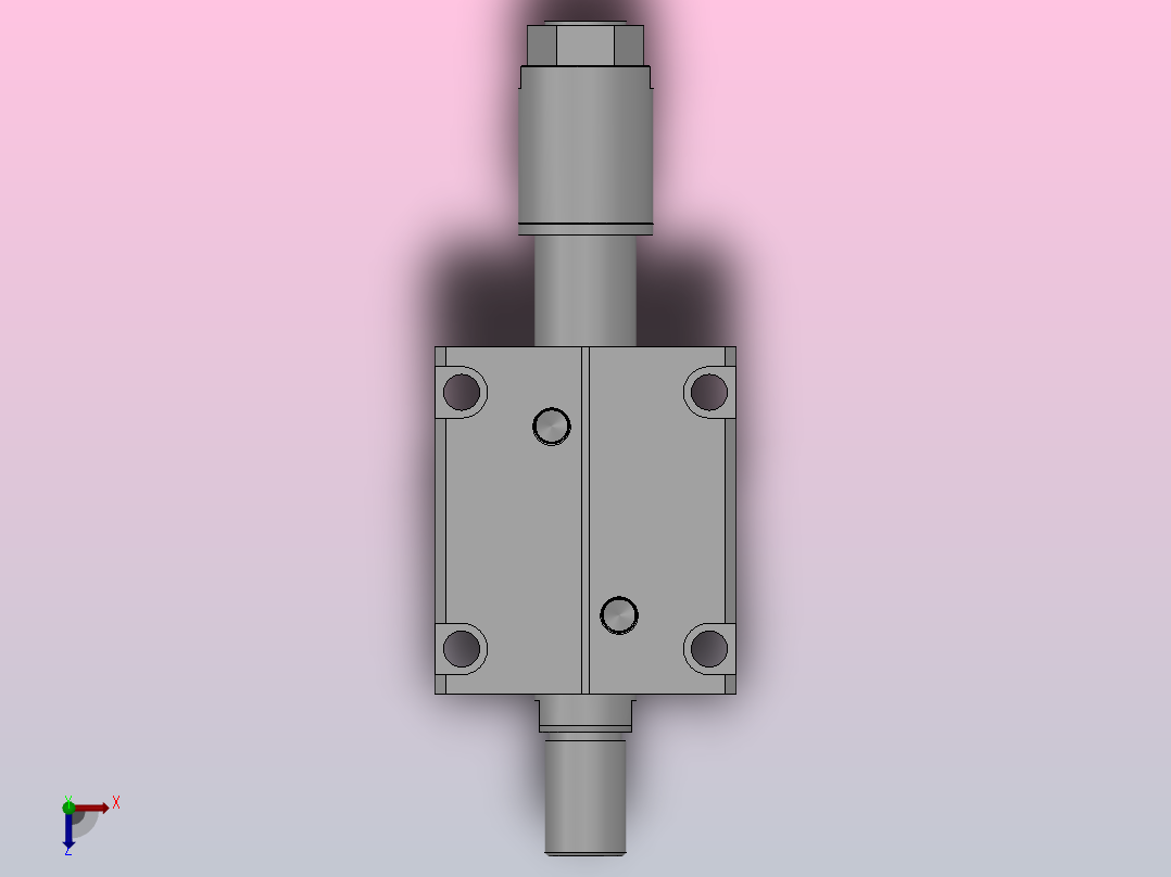 MPJX.Q.E 感应式径向安装可调行程双轴薄型油缸[MPJX.Q.E-80-50-E-AJ50]俯视图