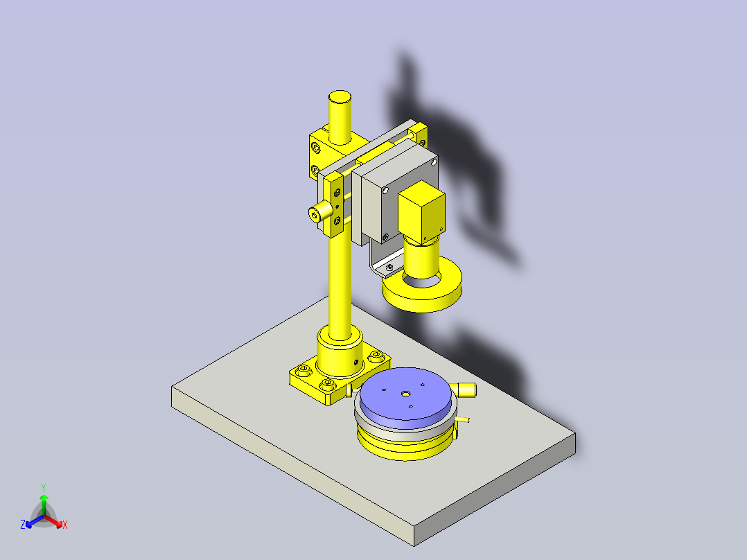 一款使用旋转滑台的角度测量仪3D模型主视图