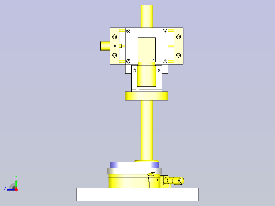 一款使用旋转滑台的角度测量仪3D模型右视图