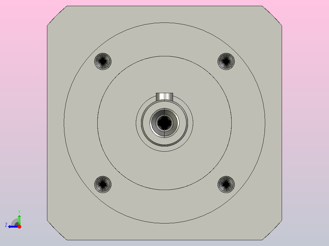 间隙减速器gearbox_gbx060005k_gbk_060_070_2_f右视图