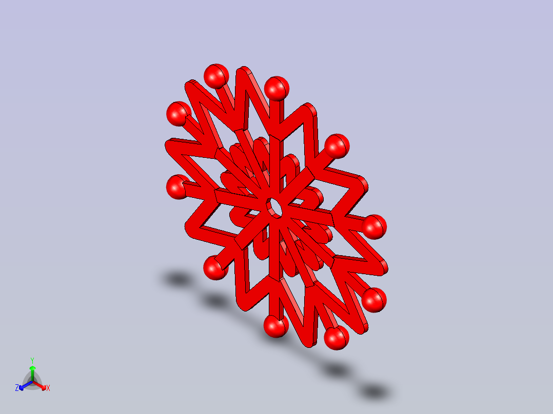 雪花3正等轴测图