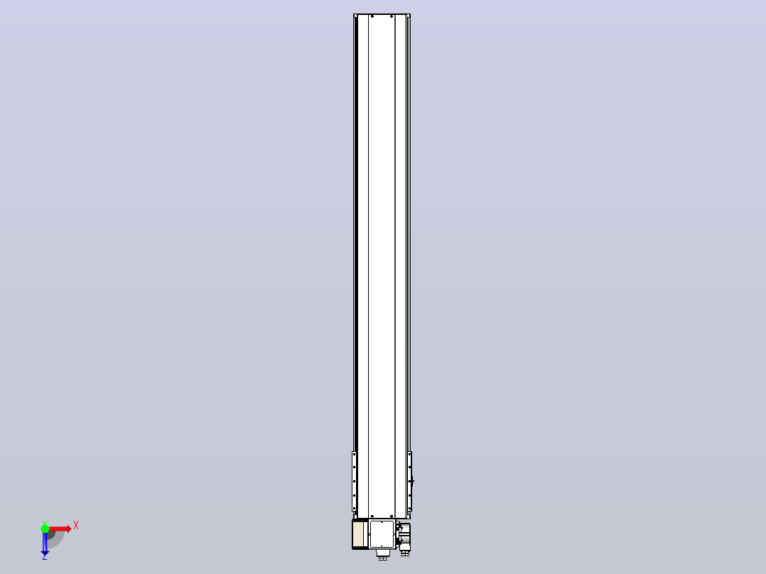 皮带直线轴半封闭可选导轨TPA-HNB-220D-176-L1550-LP-Y-P1K-N3俯视图
