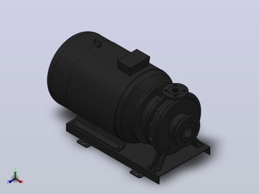 南方泵NIS，NISF泵外形（65-40-250）22kW-2极正等轴测缩略图