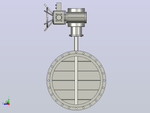 通风调节蝶阀[BG390B-DN700(0.05-0.1Mpa)]右视缩略图