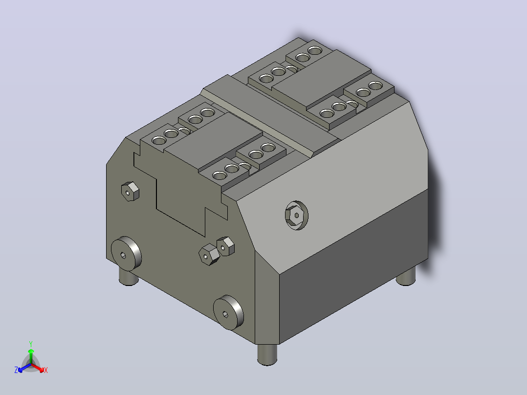 气动夹紧系统SCHUNK-0405212 KSP-F-Z plus 100, 0正等轴测图
