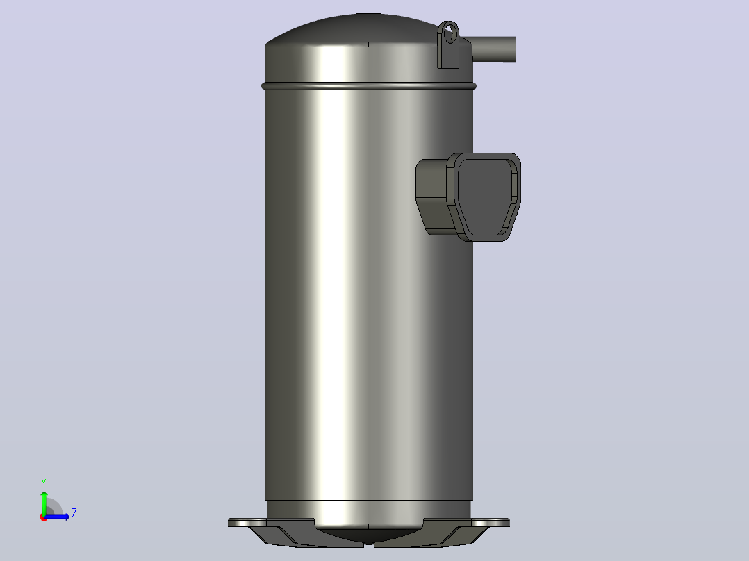 热泵专用压缩机-R410A常规机型左视图