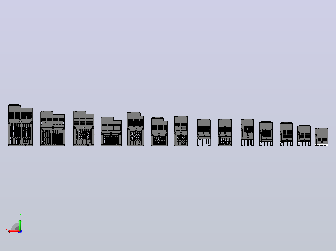 变频器台达电子VFD-MS-300后视图