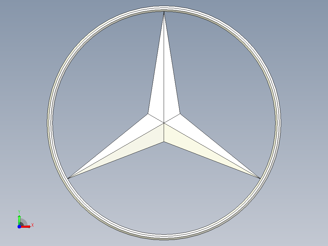 奔驰logo模型前视图