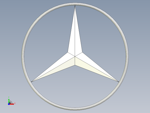 奔驰logo模型前视缩略图