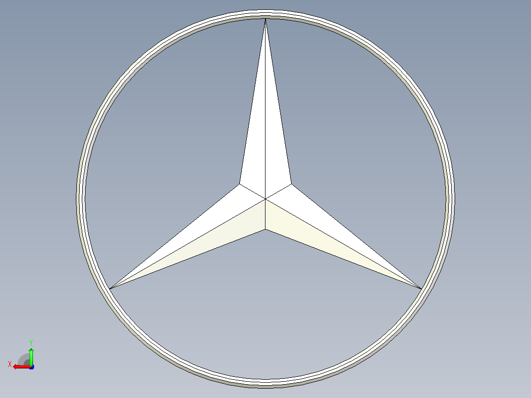 奔驰logo模型后视图