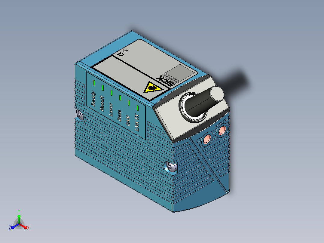 CLV620-0000条码扫描器正等轴测图