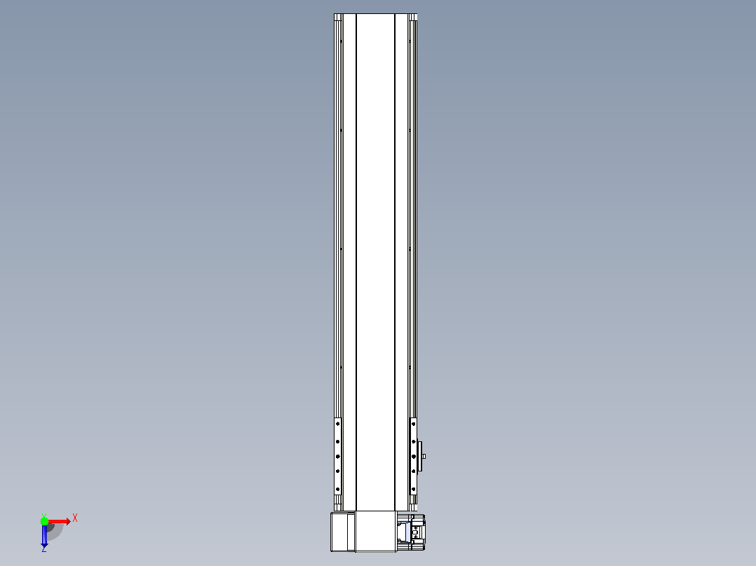 皮带直线轴半封闭可选导轨TPA-HNB-140D-120-L600-LP-Y-P40-N3俯视图