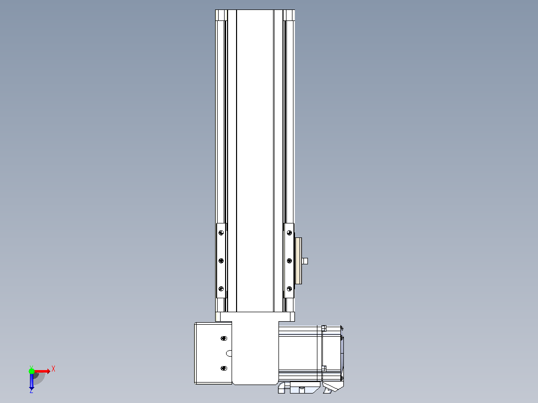 皮带直线轴半封闭可选导轨TPA-HNB-85S-90-L150-LP-C-P20-N3俯视图