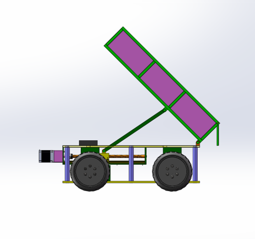 翻斗卸料机设计（电机+丝杠驱动）（SW+CAD+说明书）缩略图