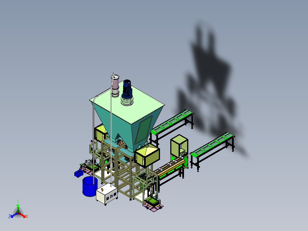 奶粉包装线3D模型