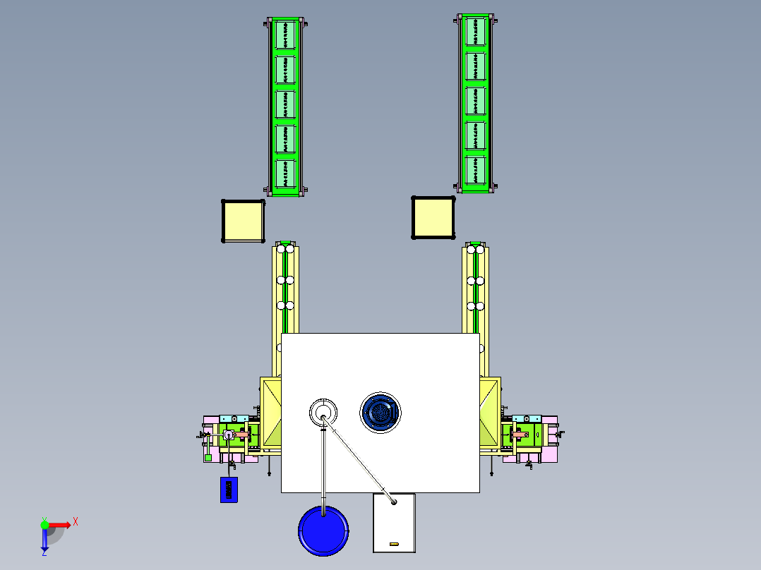 奶粉包装线3D模型俯视图