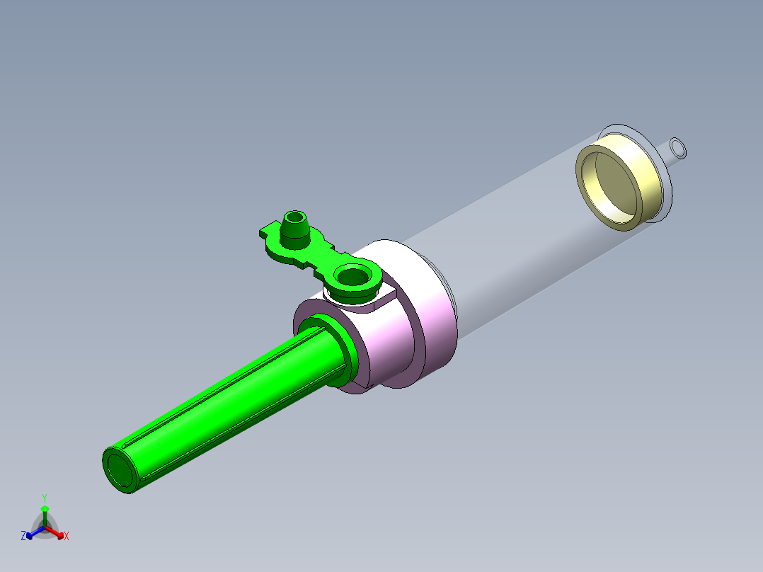 医用大塑针正等轴测图