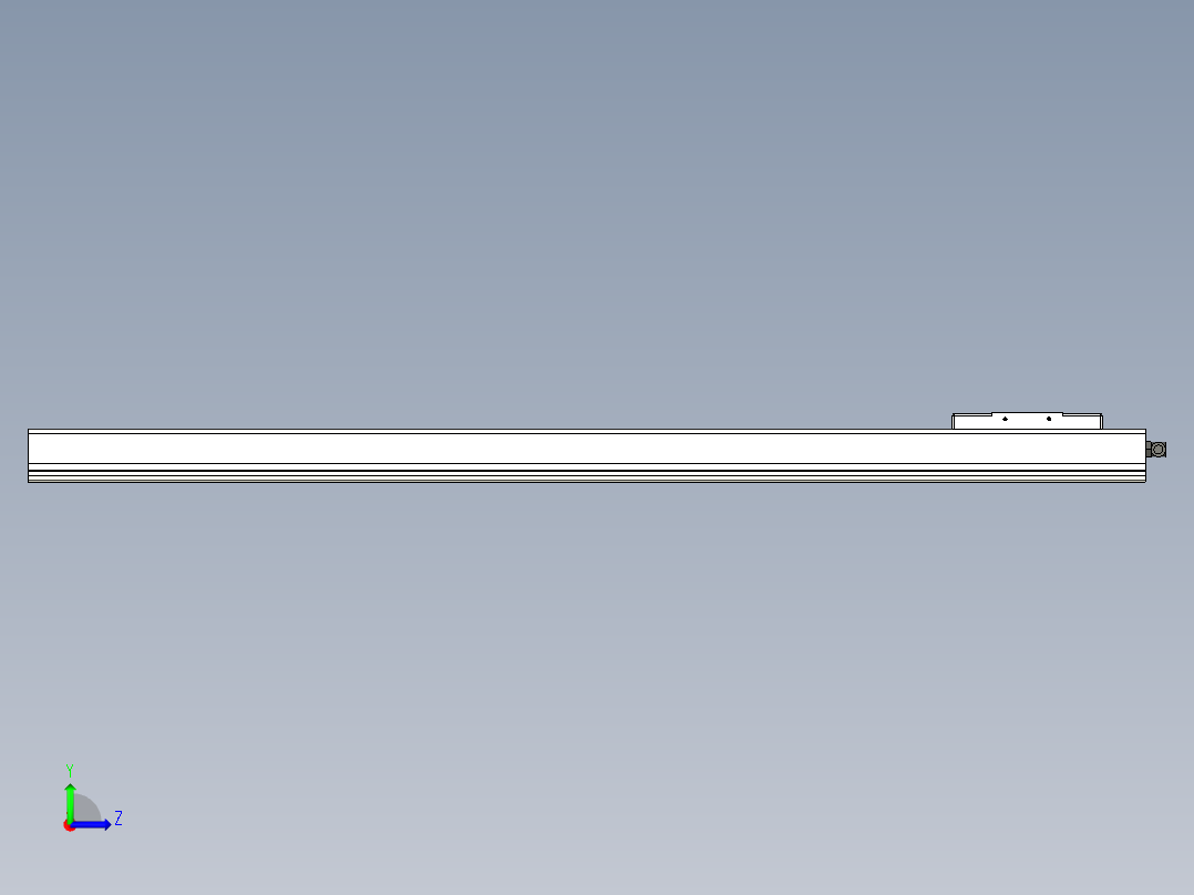 Toyo东佑达直线模组-ECH10-1000輔助軸左视图