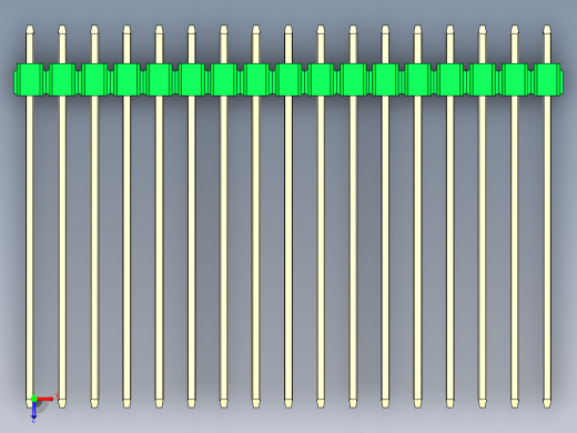 彩色公头100mil（2.54mm）系列-DS1021_green_1x17p_100mil_Type43_rev1.0俯视缩略图
