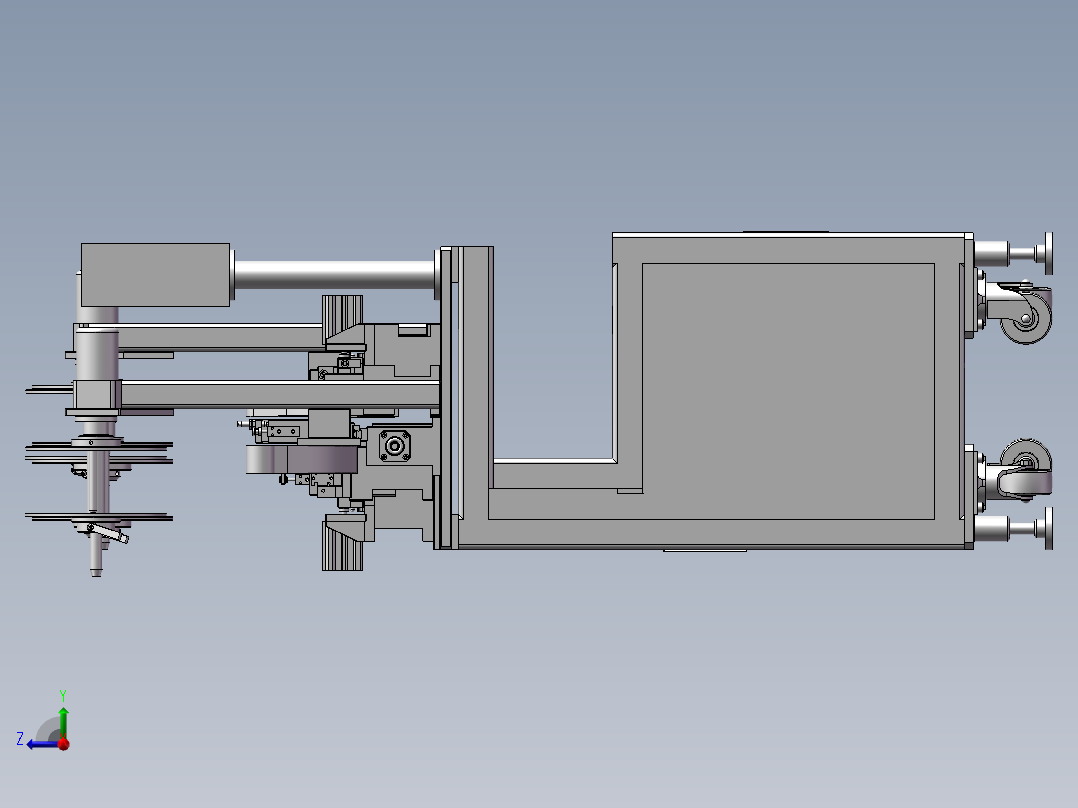 自动插针裁切机3D模型右视图