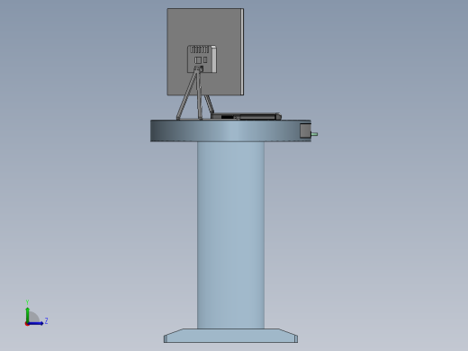 钣金电脑桌A左视缩略图