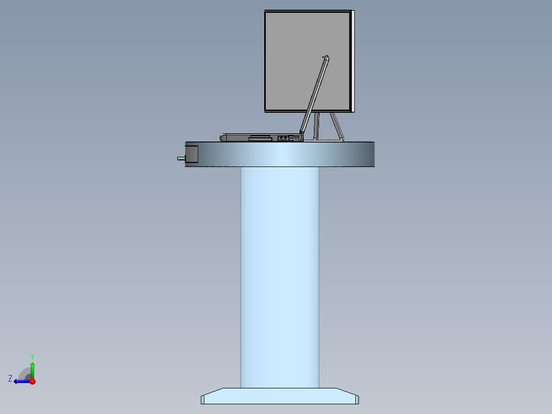 钣金电脑桌A右视图