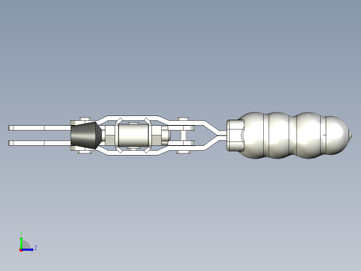 垂直式夾鉗SSP(L)-3D多系列多零件图纸模型左视缩略图