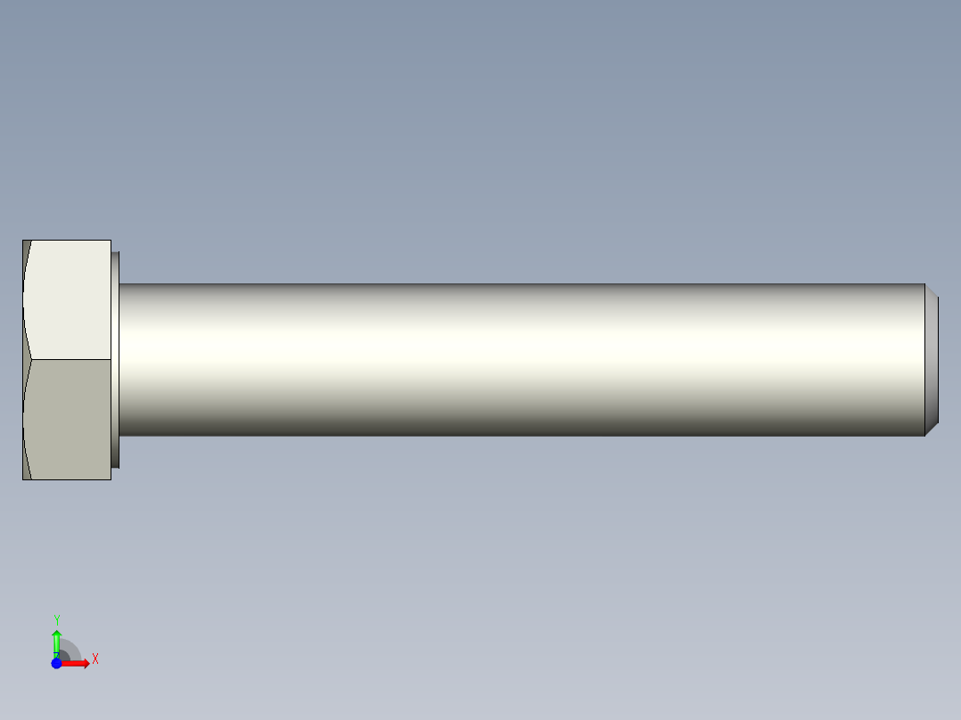 螺钉-DIN_931-M14x2x75_22.stp前视图