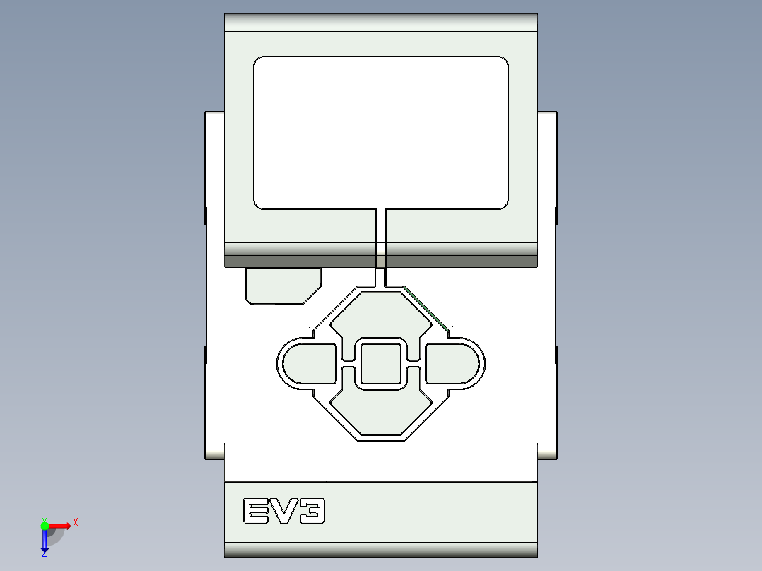 乐高思想风暴EV3智能控制模块控制单元俯视图