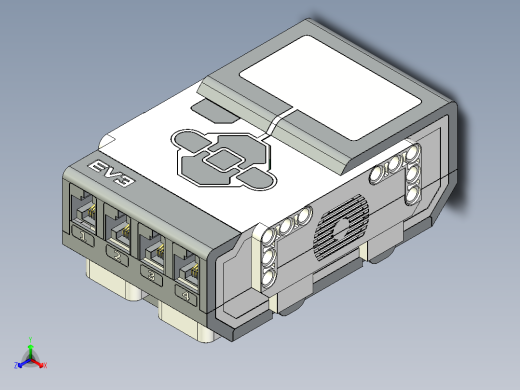 乐高思想风暴EV3智能控制模块控制单元正等轴测缩略图