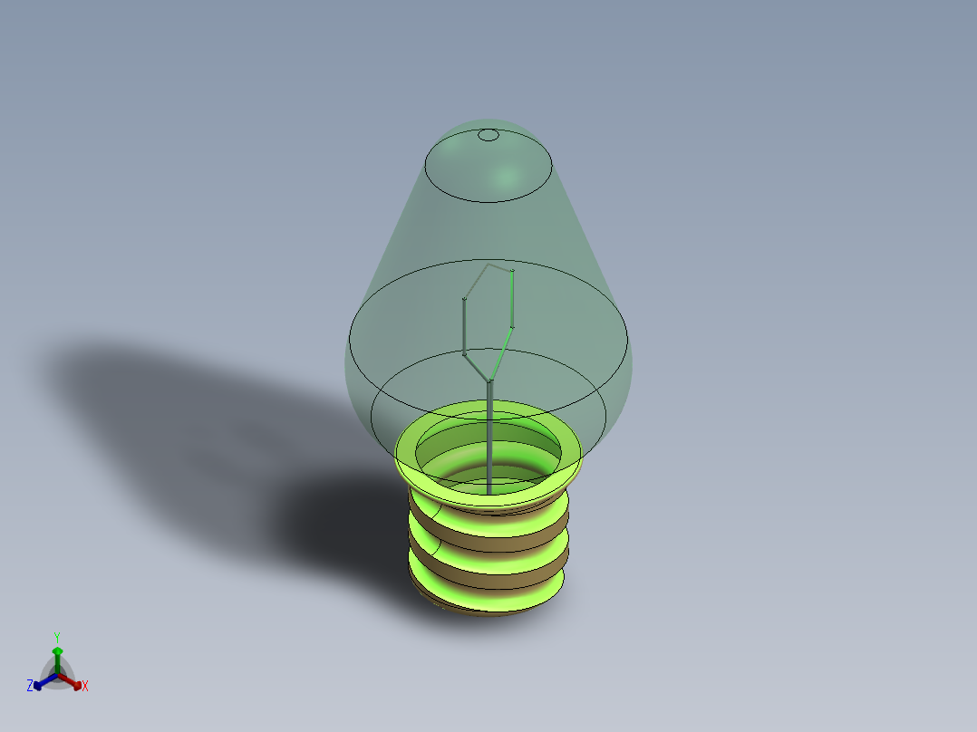 灯泡正等轴测图