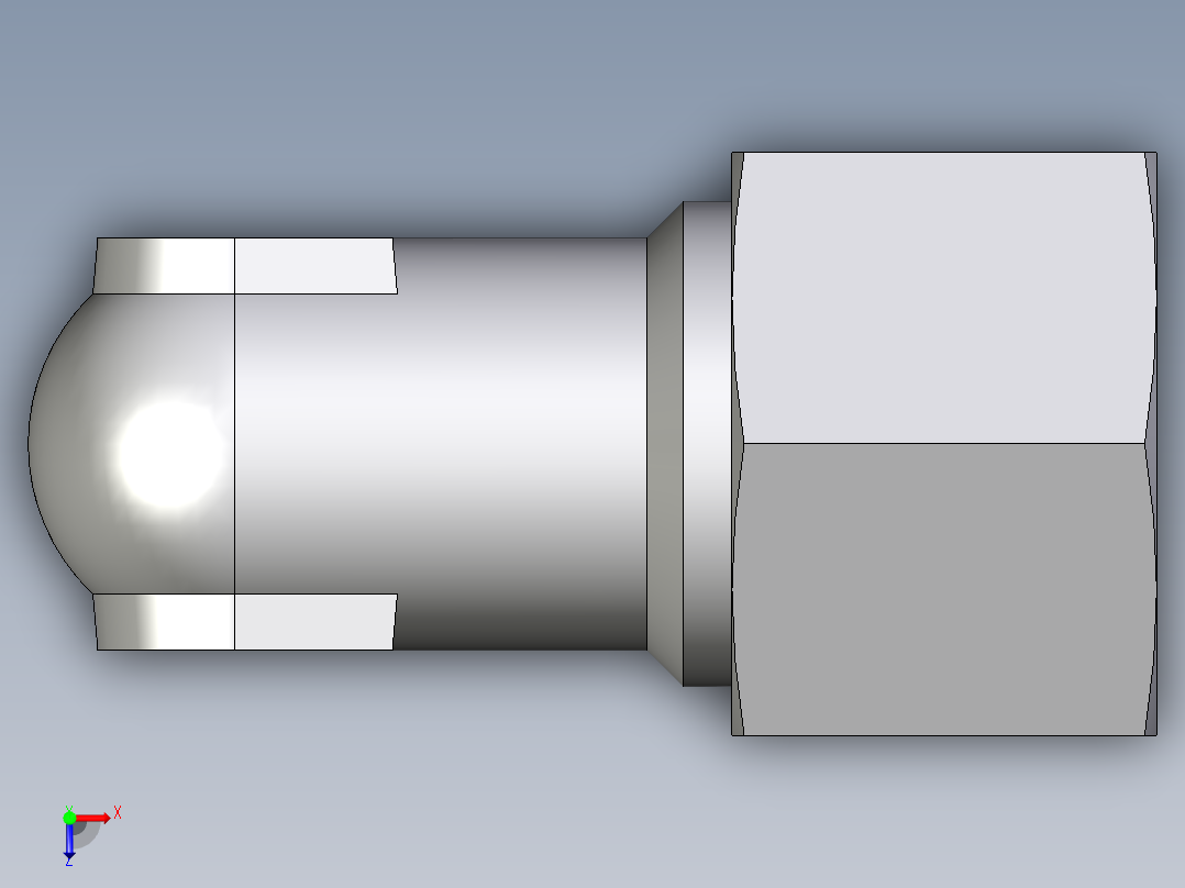 卡套式工业通用硬管接头EO_Weld_elbown_WAS12S俯视图