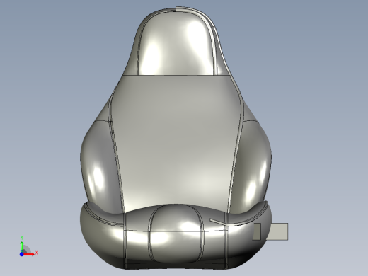 汽车座椅简易造型前视缩略图