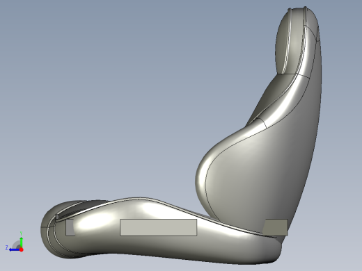 汽车座椅简易造型右视缩略图