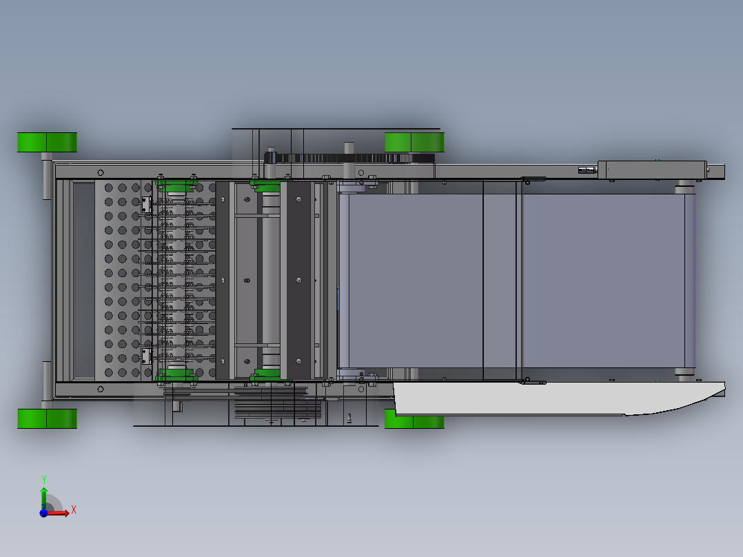 牧草粉碎机揉丝刀设计前视图