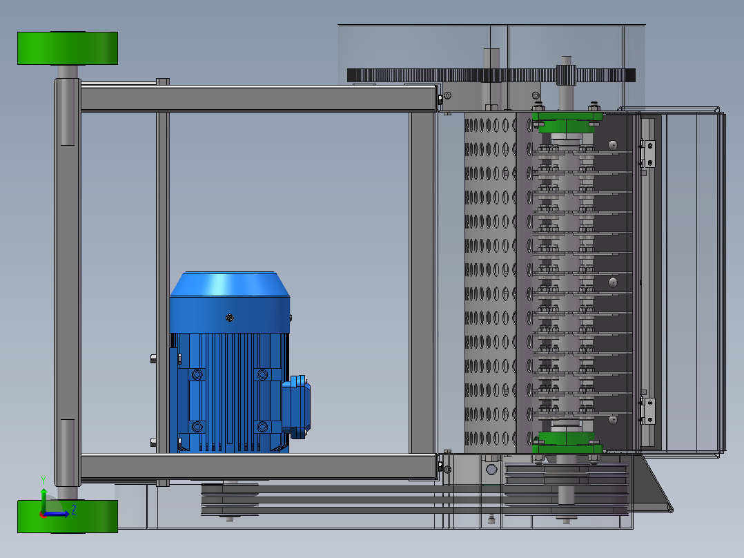 牧草粉碎机揉丝刀设计左视图