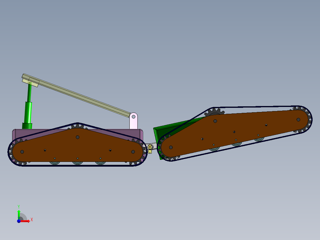 爬楼移动载物小车前视图