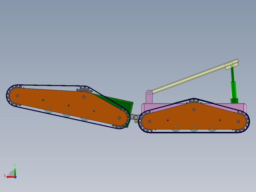 爬楼移动载物小车后视图