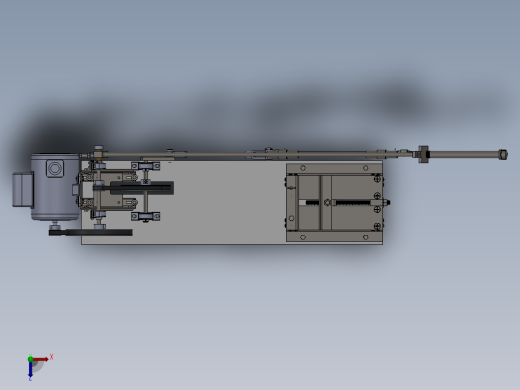 金工锯床电动弓锯3D模型图纸 Solidworks设计俯视缩略图