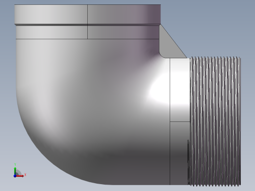 弯头-等径内外丝 DN80前视缩略图