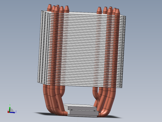 单面六铜管散热器