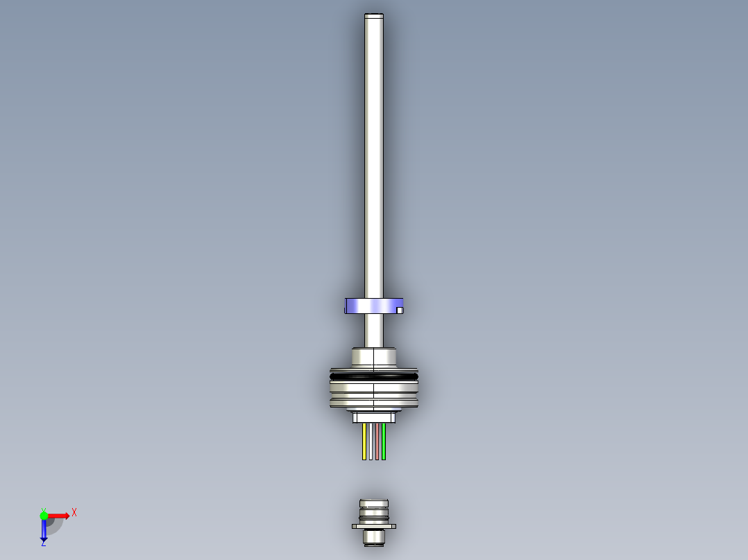 NOVOTECHNIK直线位移传感器TIM - 系列- 带插入式法兰俯视图