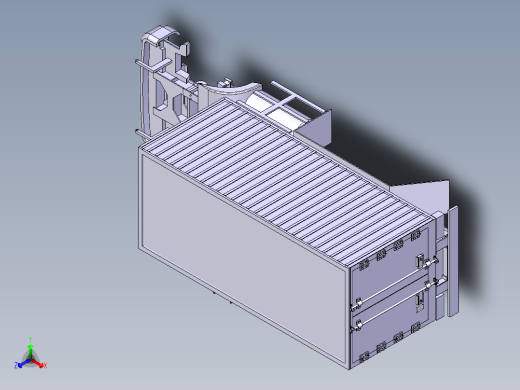 厢式货车车厢CAD及三维CATIA图